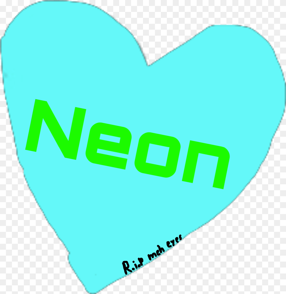 Rip Meh Poor Eyes U003eu003c Neon Neonblue Heart Bad Challe Heart, Cap, Clothing, Hat, Baby Free Png Download
