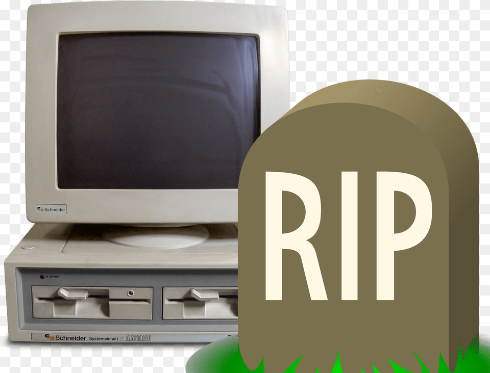 Rip Pc Transparent Retro Computer, Computer Hardware, Electronics, Hardware, Monitor Png