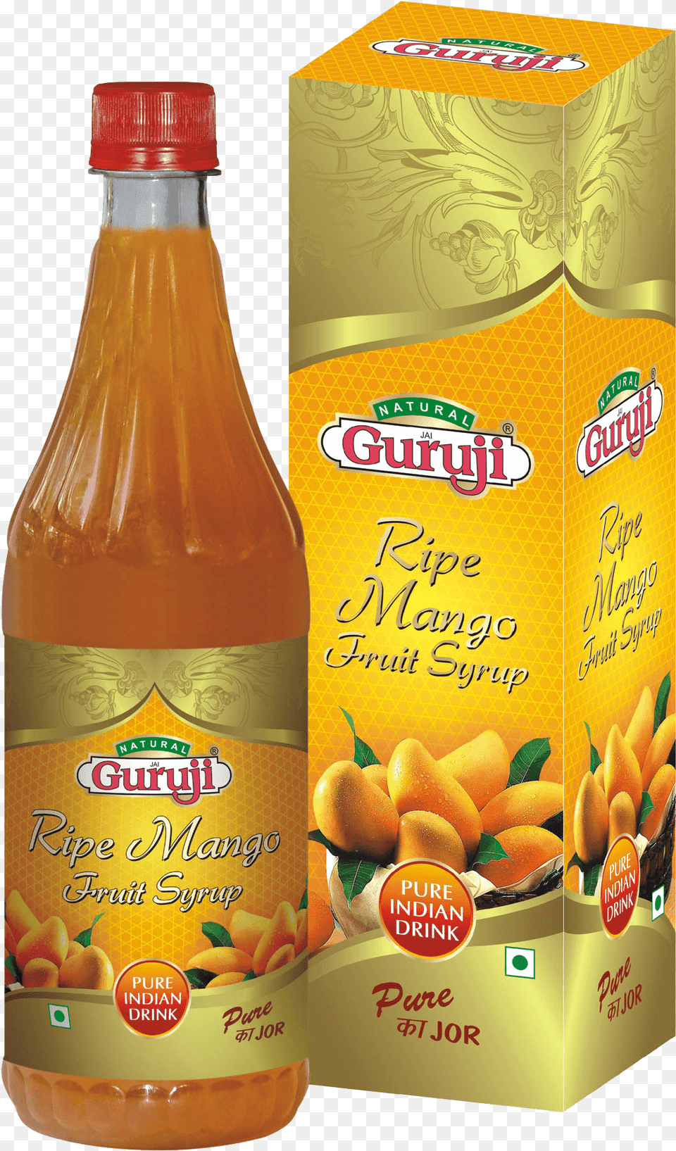 Ripe Mango Fruit Syrup Guruji Thandai, Beverage, Juice, Food, Plant Png Image