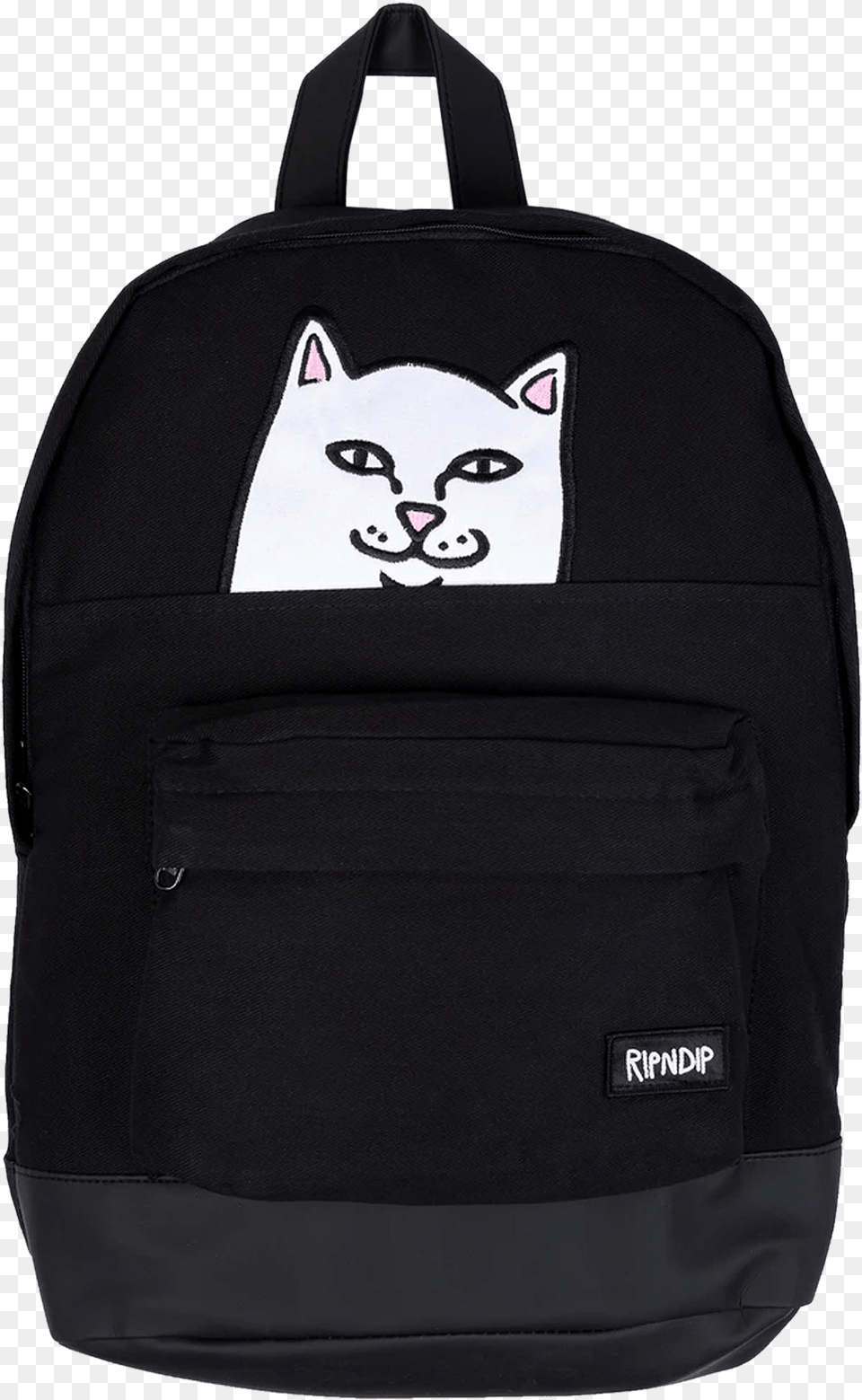 Ripndip Backpack Black, Bag, Animal, Cat, Mammal Png Image