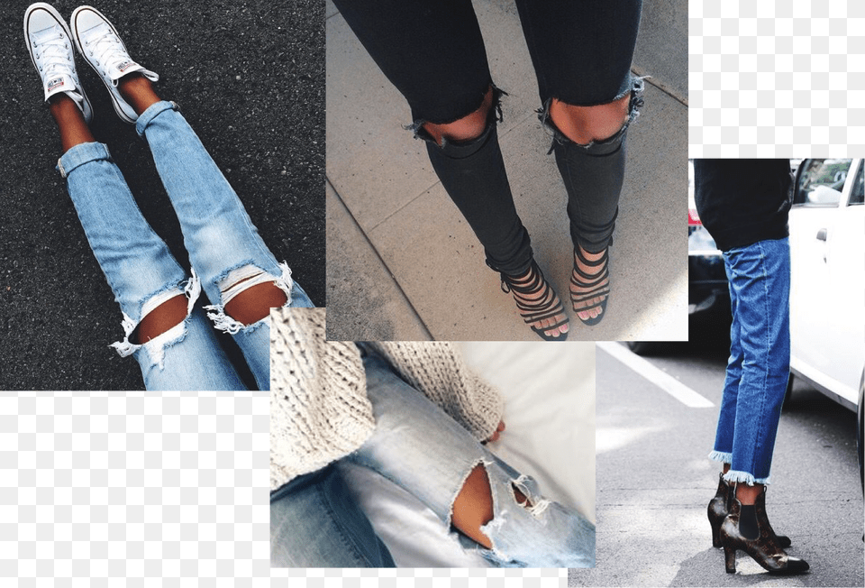 Ripped Jeans Trend Porvat Dzhinsi, Clothing, Footwear, Shoe, High Heel Png Image
