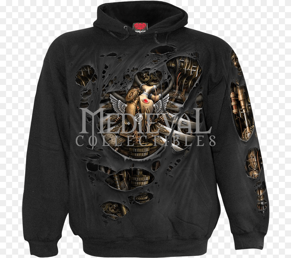 Ripped Skin, Clothing, Hoodie, Knitwear, Sweater Free Transparent Png