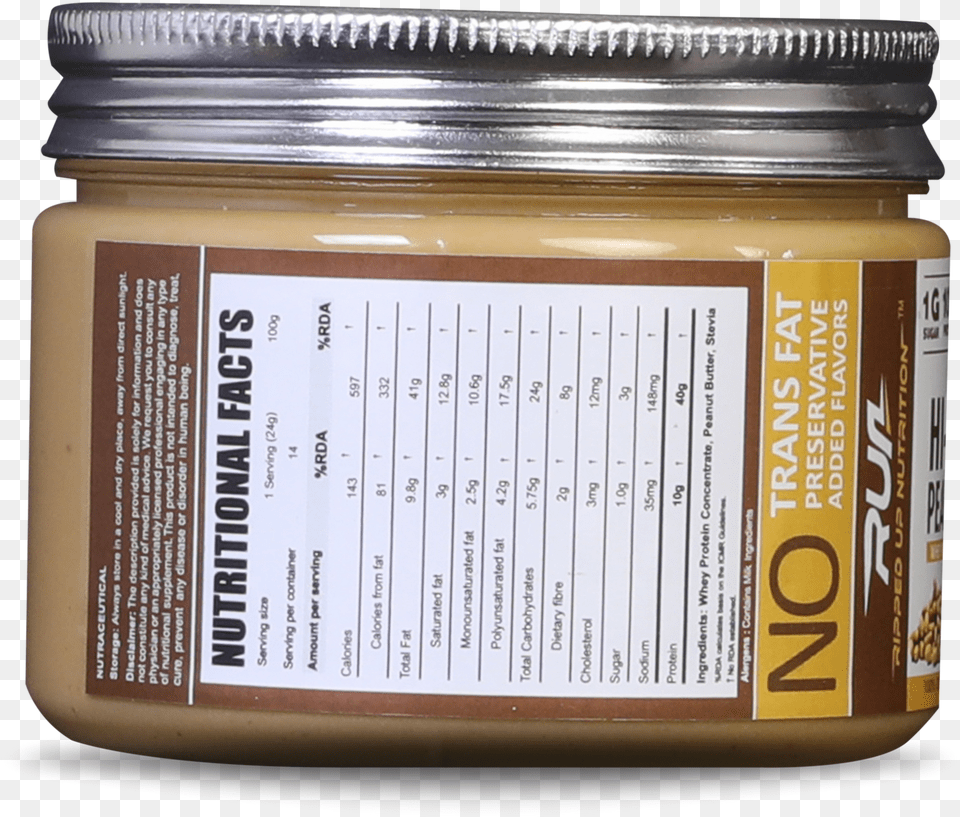 Ripped Up Nutrition Hi Protein Peanut Butter Creamy Nut Butter, Food, Peanut Butter Free Png Download