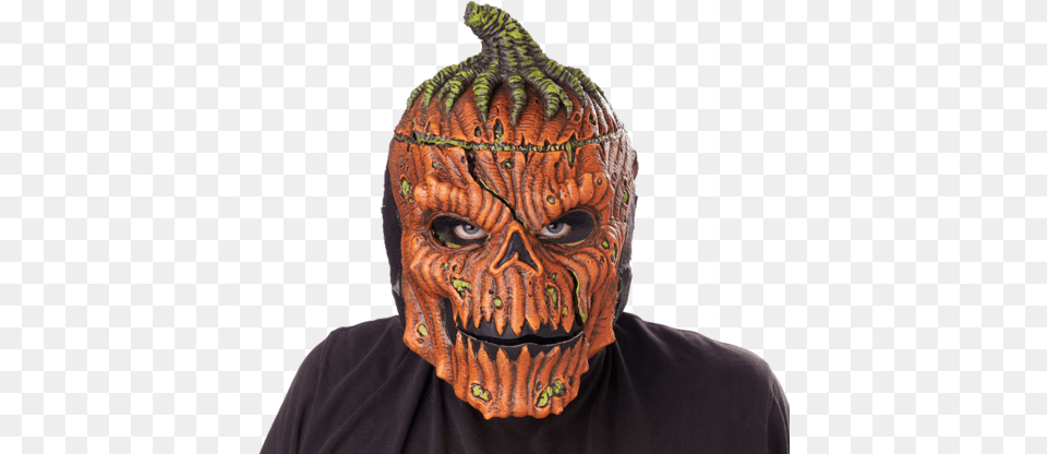 Ripper Face Pumpkin Mask Moving Mouth Scary Pumpkin Movable Mouth Halloween Masks, Adult, Male, Man, Person Free Transparent Png