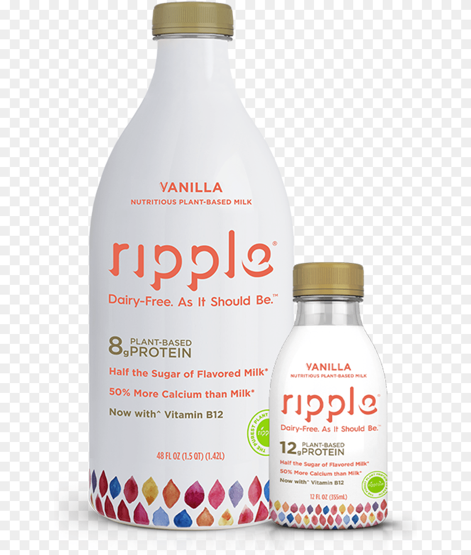 Ripple Vanilla Pea Milk, Advertisement, Bottle, Lotion, Herbal Free Transparent Png
