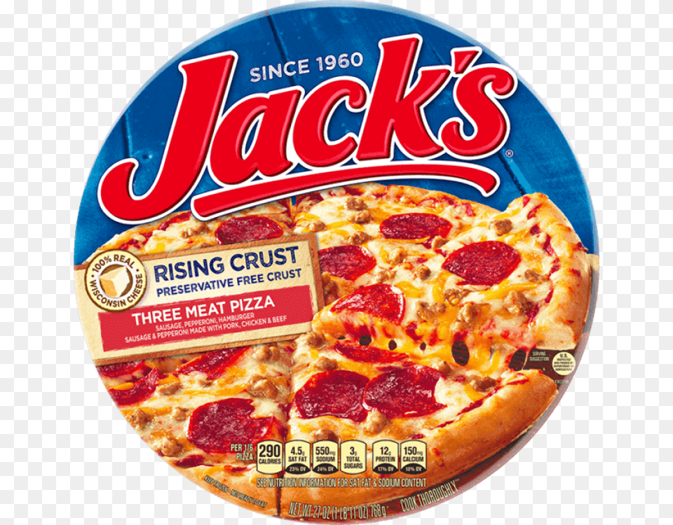 Rising Crust Jack39s Original Thin Hamburger Pizza 15 Oz, Advertisement, Food Free Png Download