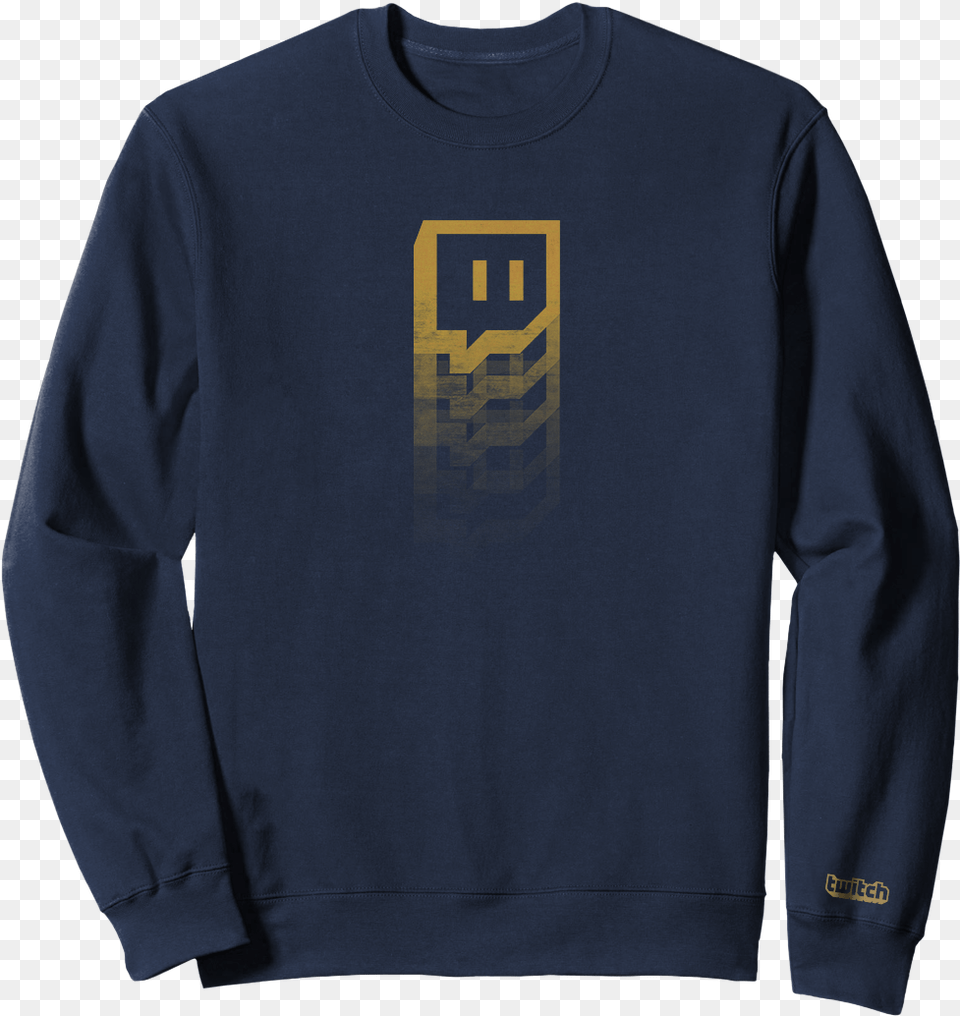 Rising Glitch Navy Crew, Clothing, Knitwear, Long Sleeve, Sleeve Png Image