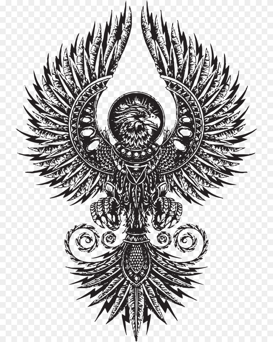 Rising Phoenix Back Tattoos, Emblem, Symbol, Person Png Image
