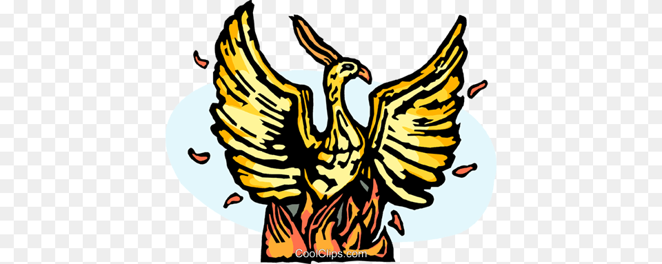 Rising Phoenix Royalty Vector Clip Art Illustration, Animal, Beak, Bird, Face Png