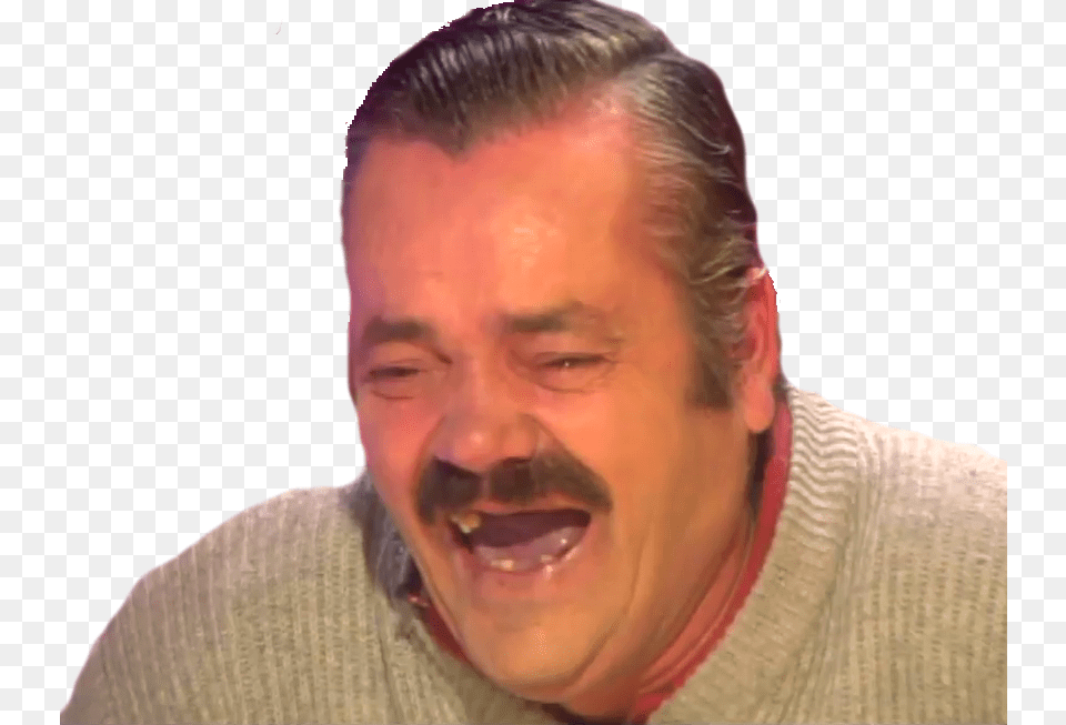 Risitas Sticker, Adult, Face, Happy, Head Png Image