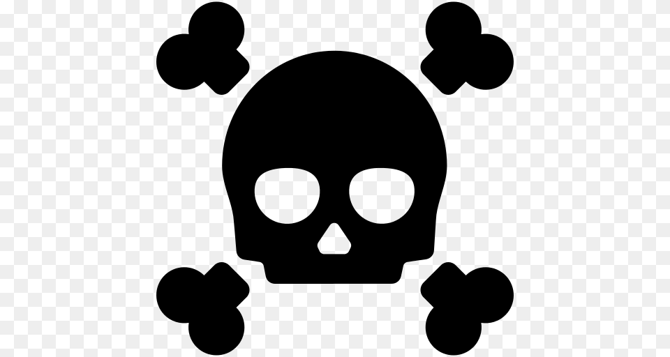 Risk Skull Icon, Gray Png