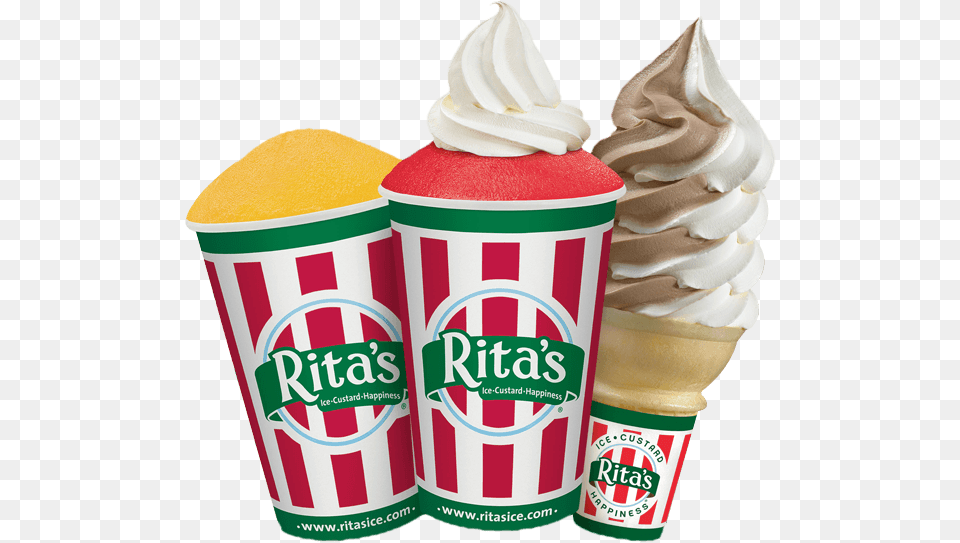 Ritas Italian Ice And Frozen Custard Ritas Italian Ice, Cream, Dessert, Food, Ice Cream Free Png Download