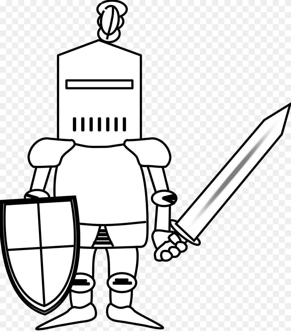 Ritter Knight Black White Line Art Coloring Book Colouring October, Person, Device, Grass, Lawn Free Png