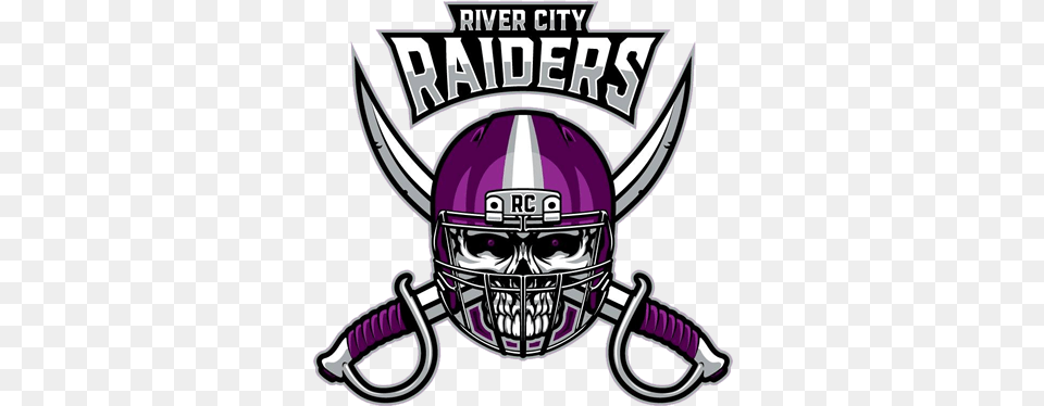 River City Raiders River City Raiders Football Logo, Helmet, American Football, Person, Playing American Football Free Transparent Png