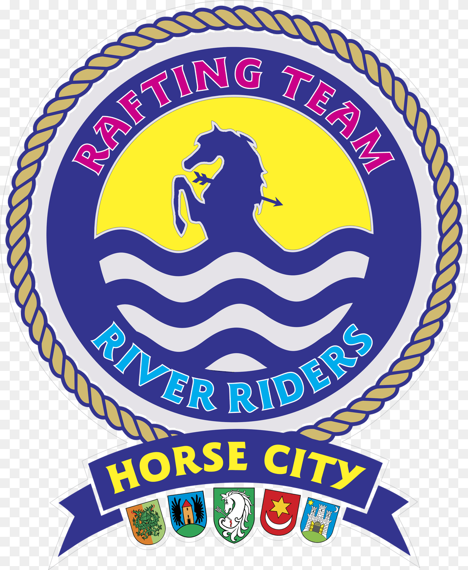 River Riders Horse City Logo Emblem, Badge, Symbol Free Transparent Png