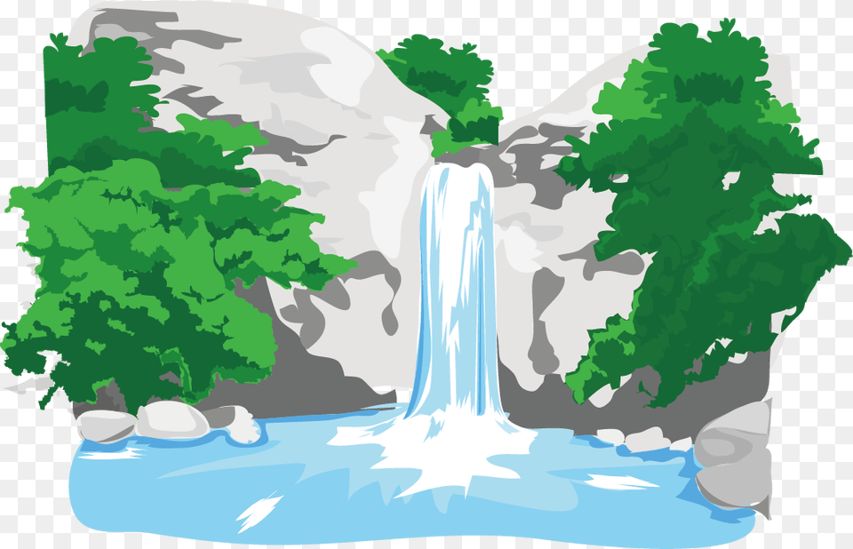 River The Wisp Transprent Waterfall Clipart Bg, Rainforest, Land, Nature, Outdoors Free Transparent Png