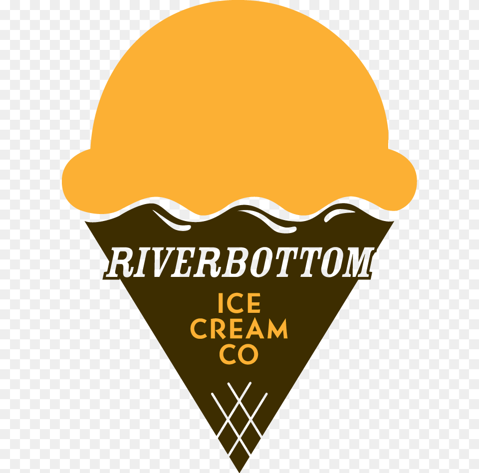 Riverbottom Icecreamcone Logo, Cream, Dessert, Food, Ice Cream Free Transparent Png