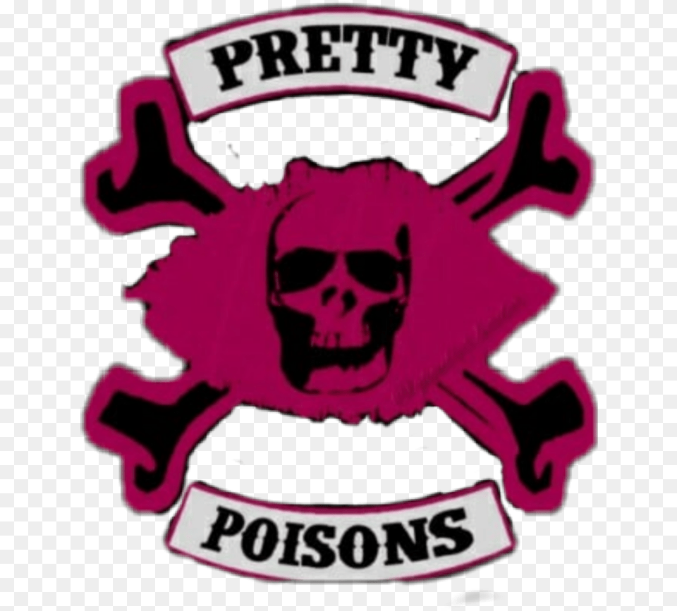 Riverdale Prettypoisons Petty Poisons Pink Pretty Poisons Riverdale Logo, Sticker, Symbol, Emblem, Person Free Transparent Png