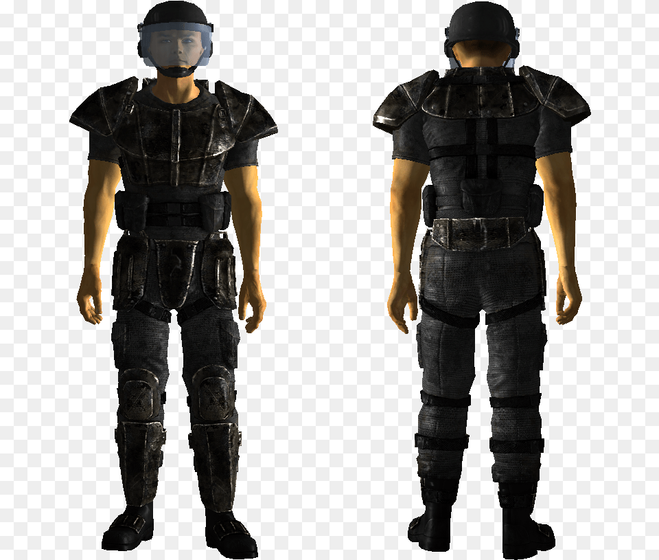 Rivet City Security Uniform Fallout New Vegas Us Army Combat Armor, Adult, Male, Man, Person Png