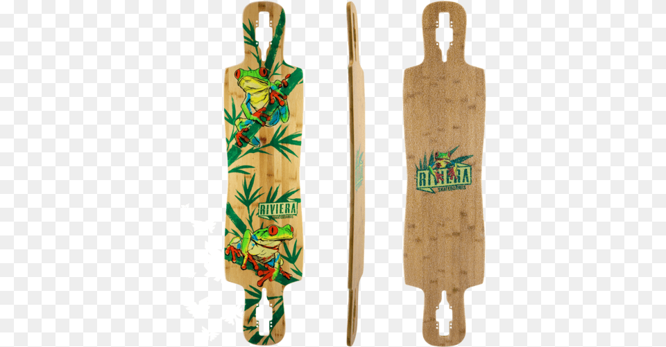 Riviera La Rana Longboard Skateboard Deck W Grip Riviera Longboards, Blade, Dagger, Knife, Weapon Png