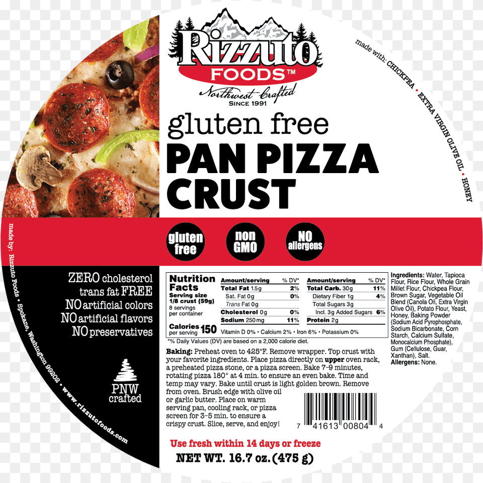 Rizzuto Foods, Food, Pizza, Disk, Dvd Free Png Download