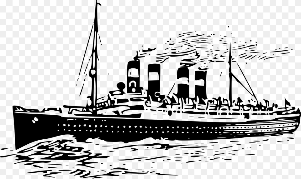 Rms Titanic Clipart, Gray Free Transparent Png