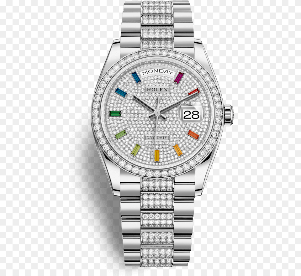 Rnbw Dmd Bezel Bracelet Rolex, Arm, Body Part, Person, Wristwatch Free Png