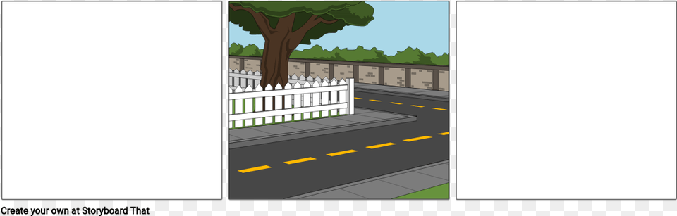 Road, City, Street, Urban, Fence Png Image