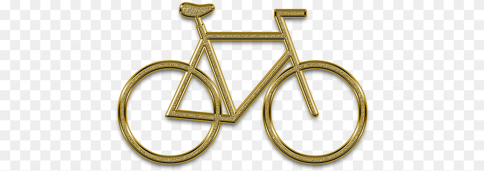 Road Bike With 0 Degree Stem, Gold, Cross, Symbol, Bicycle Png Image
