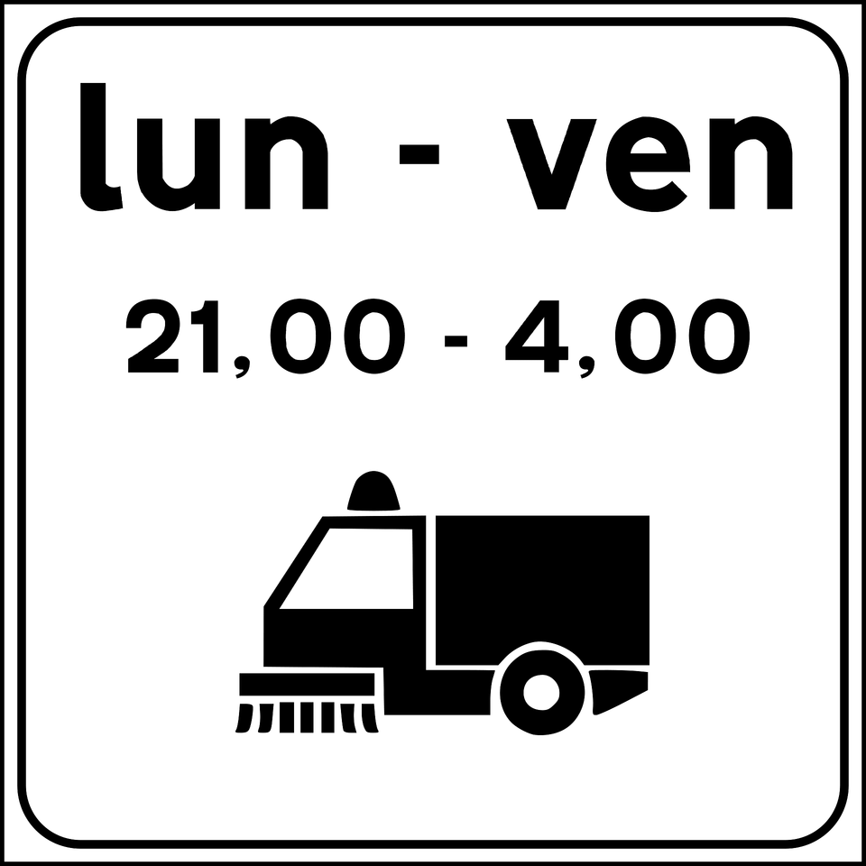 Road Cleaning During Times Shown Clipart, Sign, Symbol, Road Sign Free Png Download