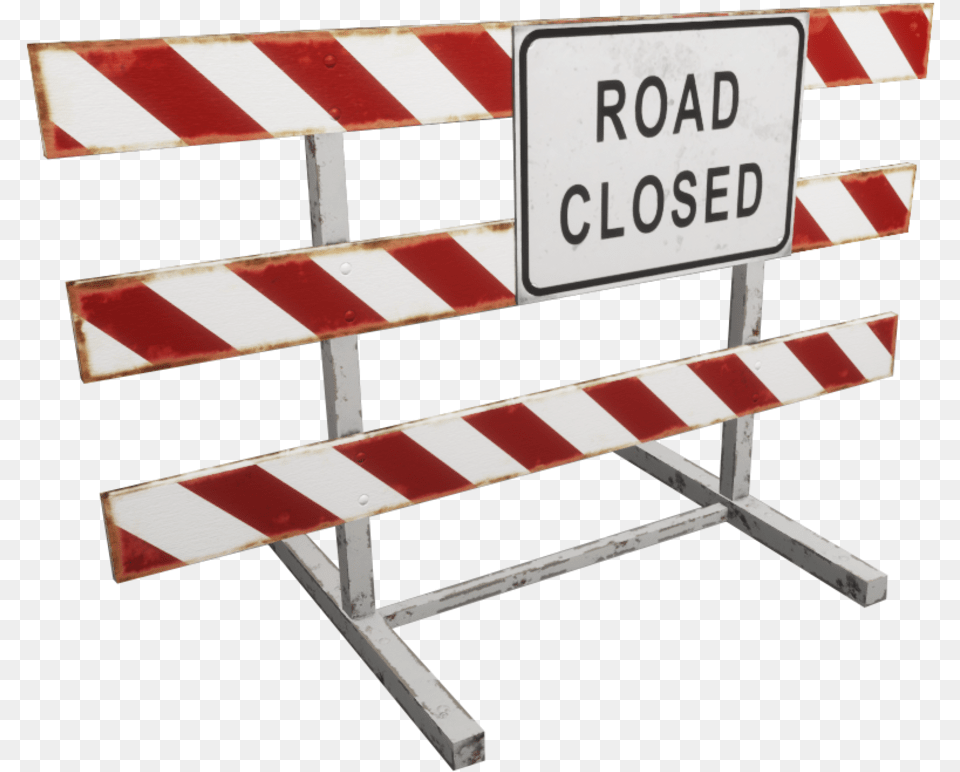 Road Closed, Fence, Barricade, Road Sign, Sign Free Png