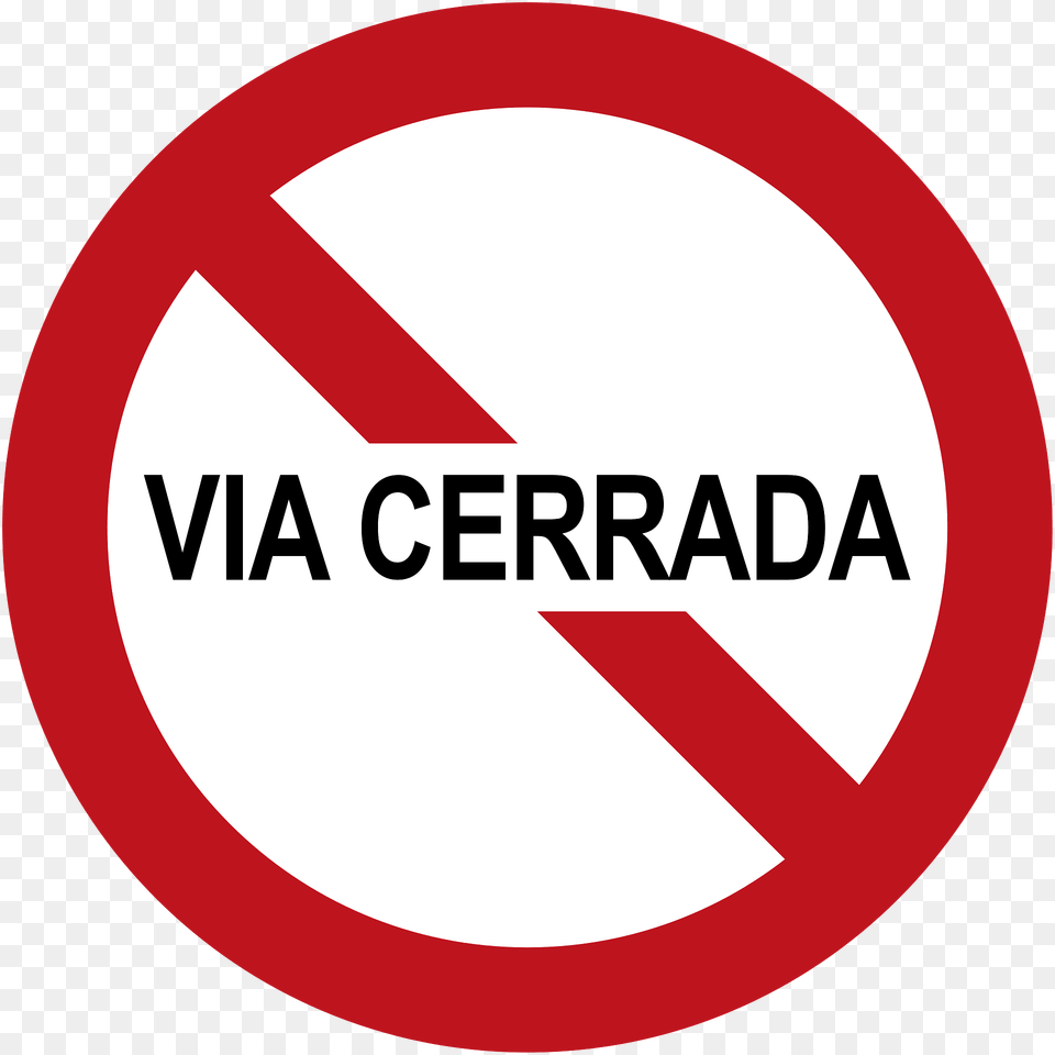 Road Closed Sign In Colombia Clipart, Symbol, Road Sign Png