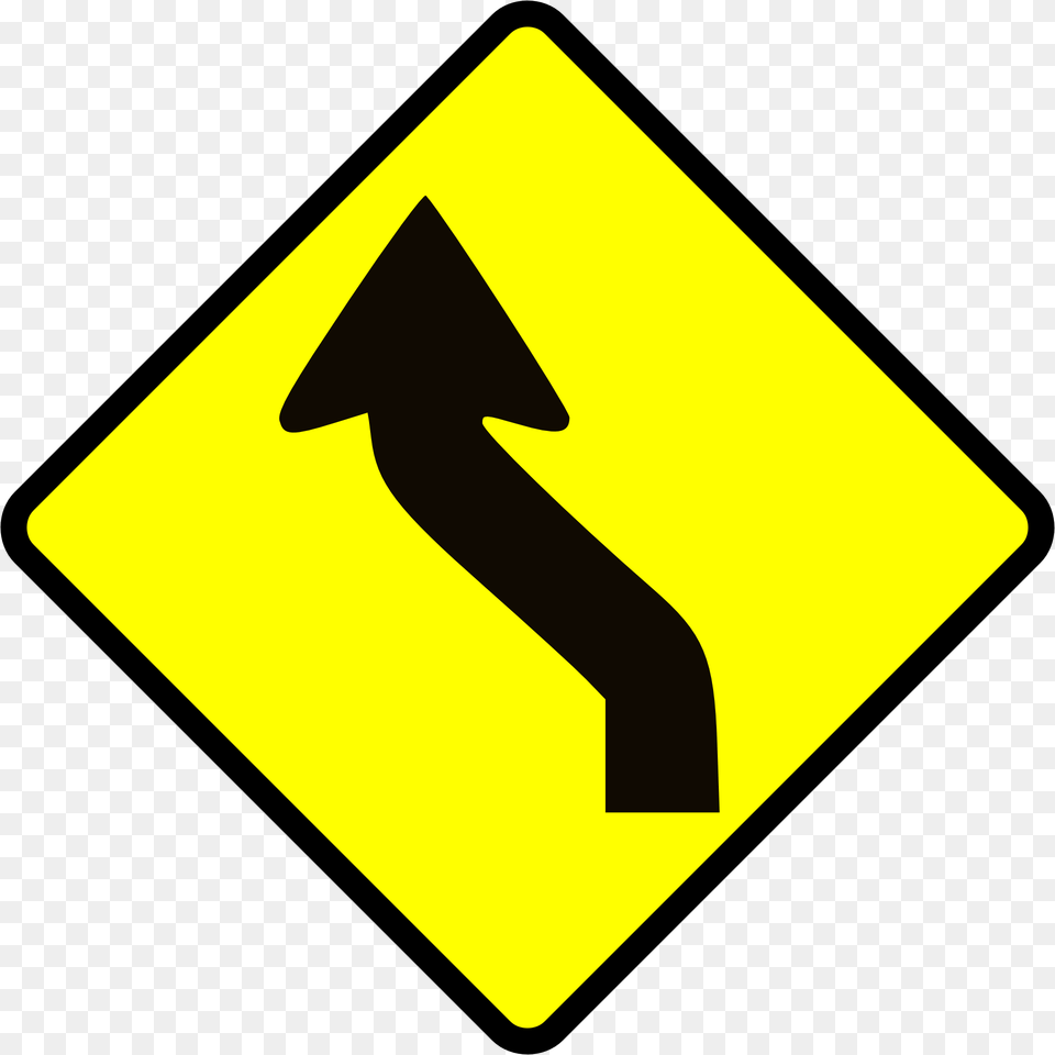 Road Curves Left Then Right Sign, Road Sign, Symbol, Blackboard Free Transparent Png