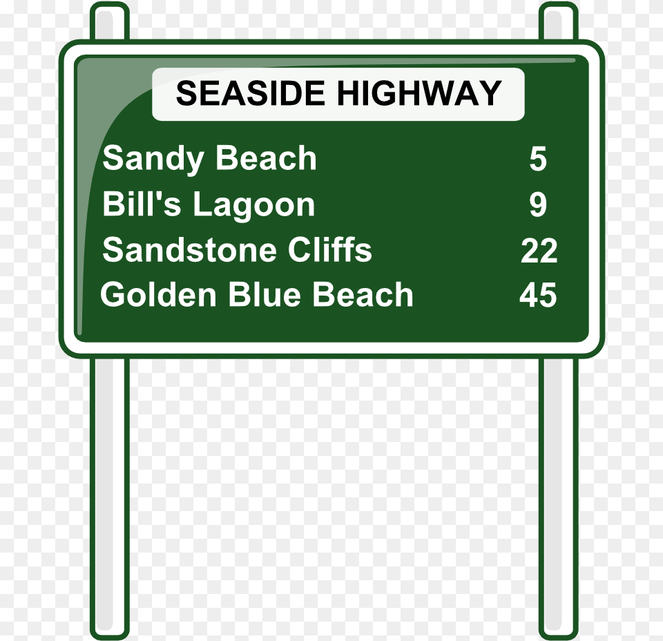 Road Distances Sign Highway Signs Clip Art, Symbol, Text, Road Sign Free Png