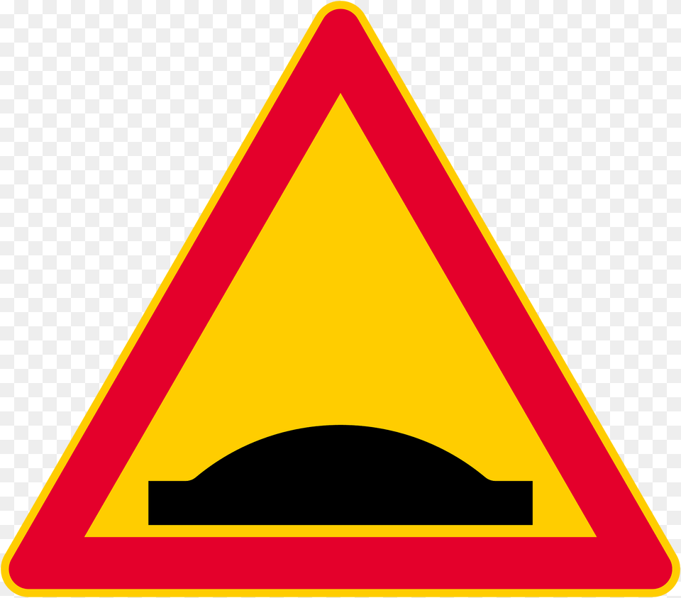 Road Hump Ahead Sign In Finland Clipart, Symbol, Road Sign Free Transparent Png