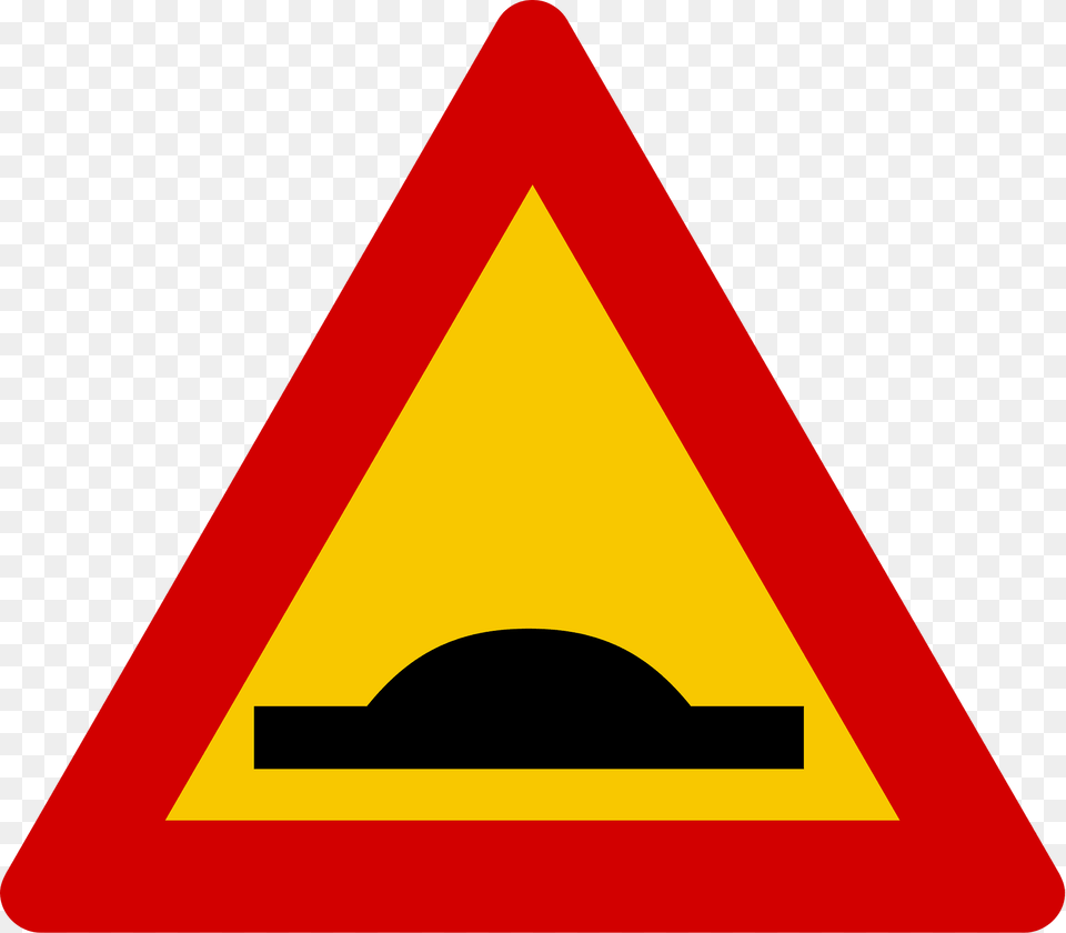 Road Hump Ahead Sign In Iceland Clipart, Symbol, Road Sign Png
