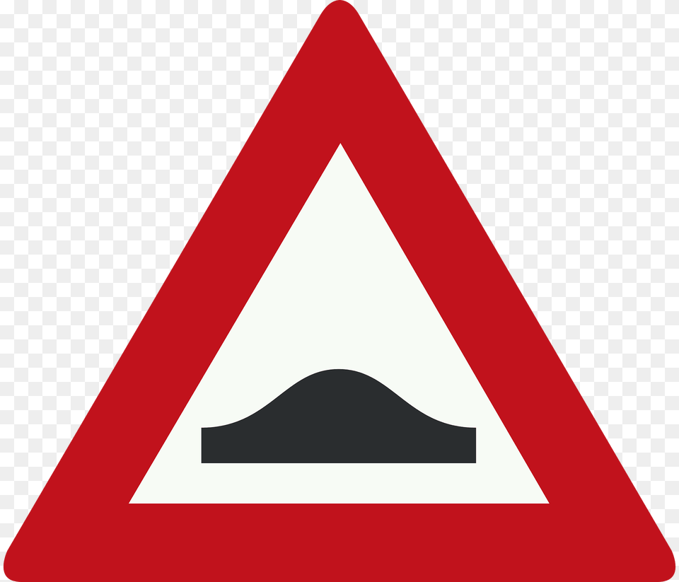 Road Hump Ahead Sign In Netherlands Clipart, Symbol, Triangle, Road Sign Free Transparent Png
