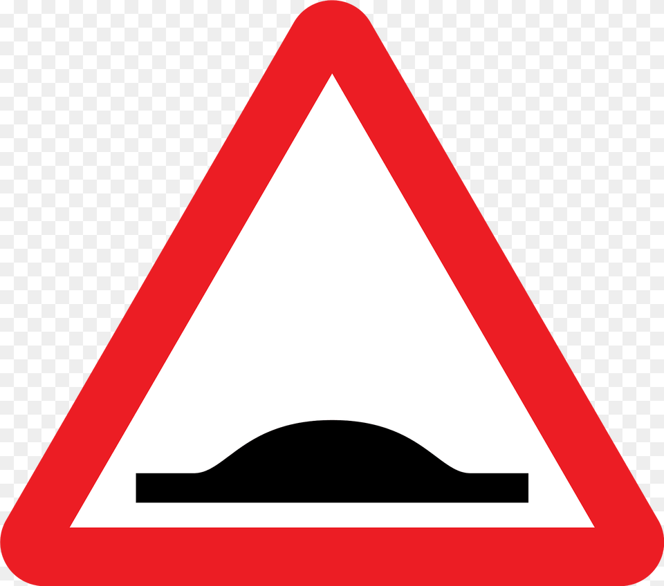 Road Hump Ahead Sign In Ukraine Clipart, Symbol, Road Sign, Triangle Png