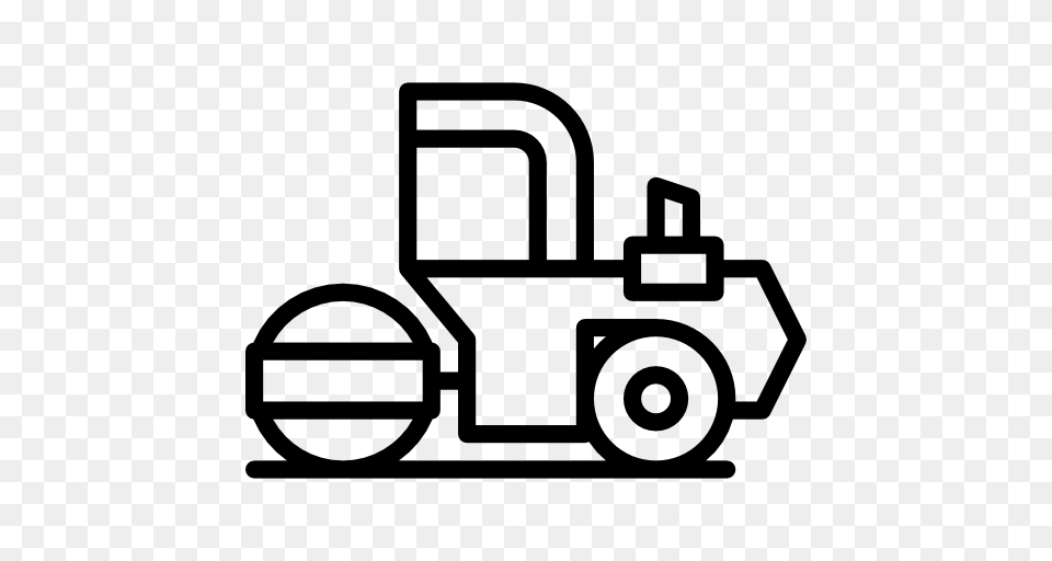 Road Icon, Stencil, Bulldozer, Machine, Grass Free Png