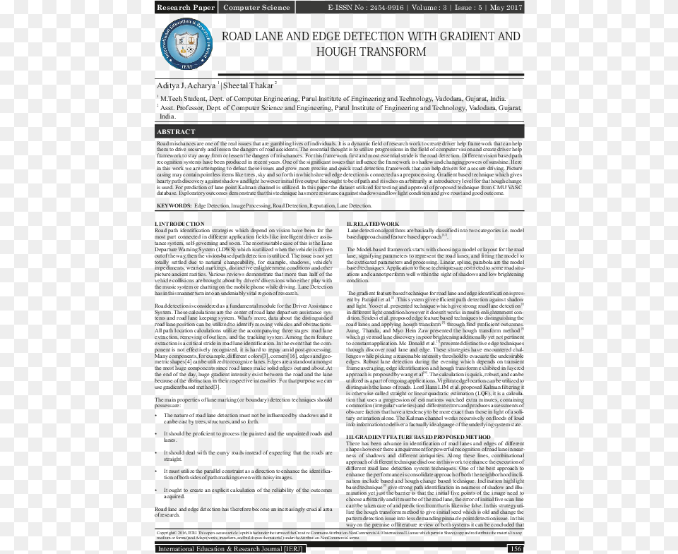 Road Lane And Edge Detection With Gradient And Hough Article On Deteriorating Values, File, Page, Text Free Png