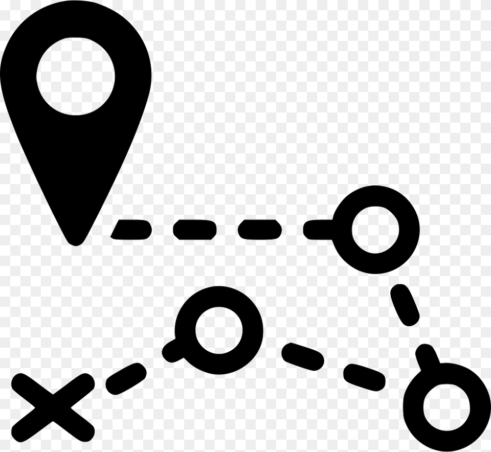 Road Pin Route Gps Destination Distance Map Icon Stencil Free Png Download
