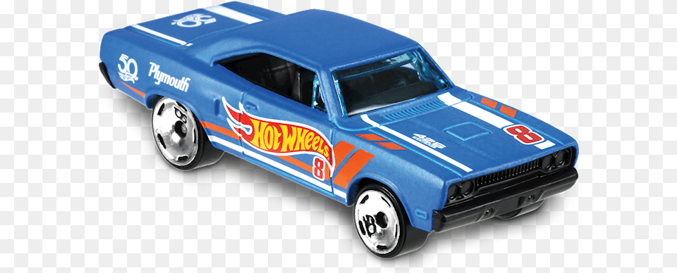 Road Runner In Blue Hw 50th Race Team Car Collector Hot Wheels Plymouth Roadrunner Blue, Alloy Wheel, Vehicle, Transportation, Tire Free Png