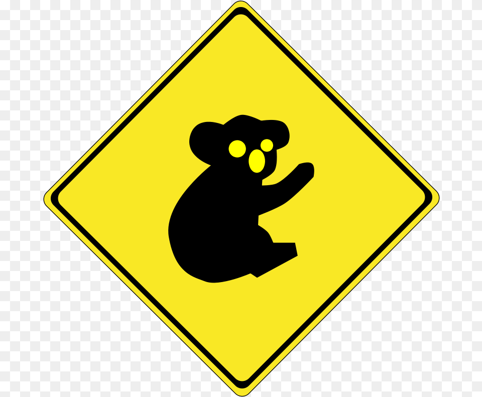 Road Sign, Symbol, Road Sign, Animal, Bear Free Png Download