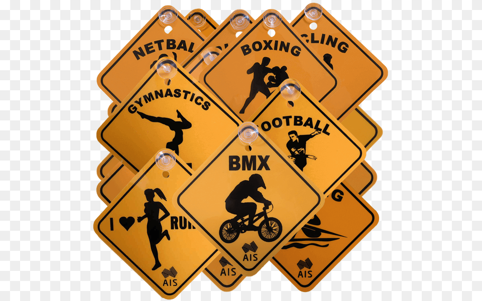 Road Sign, Symbol, Person, Vehicle, Transportation Png Image