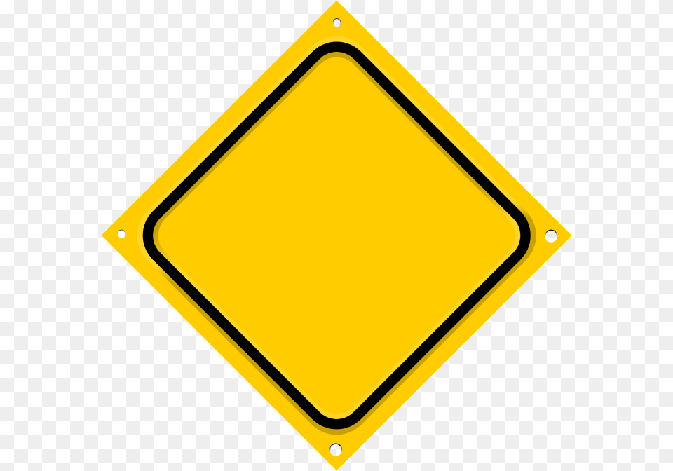 Road Sign Diagonal Blank Blank Caution Sign Clipart, Symbol, Road Sign Png