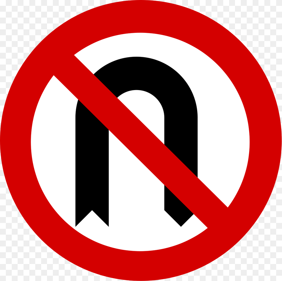Road Sign No Turn, Symbol, Road Sign Free Transparent Png