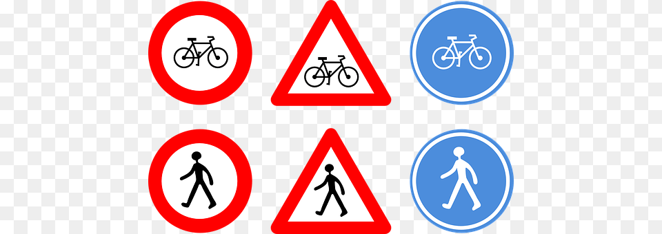 Road Signs Sign, Symbol, Person, Bicycle Free Transparent Png
