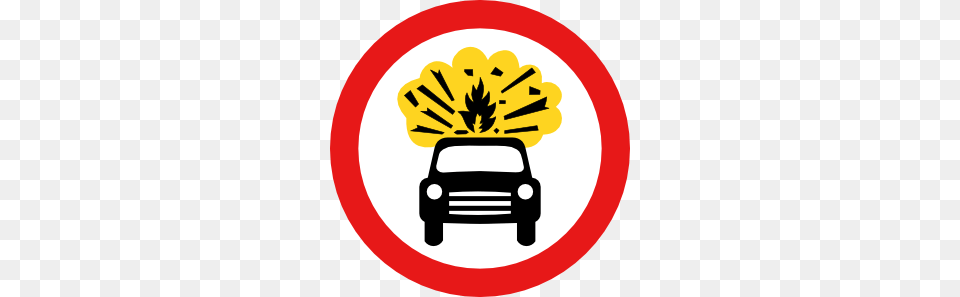 Road Signs Car Explosion Kaboom Clip Art, Sign, Symbol, Road Sign, Ammunition Free Png