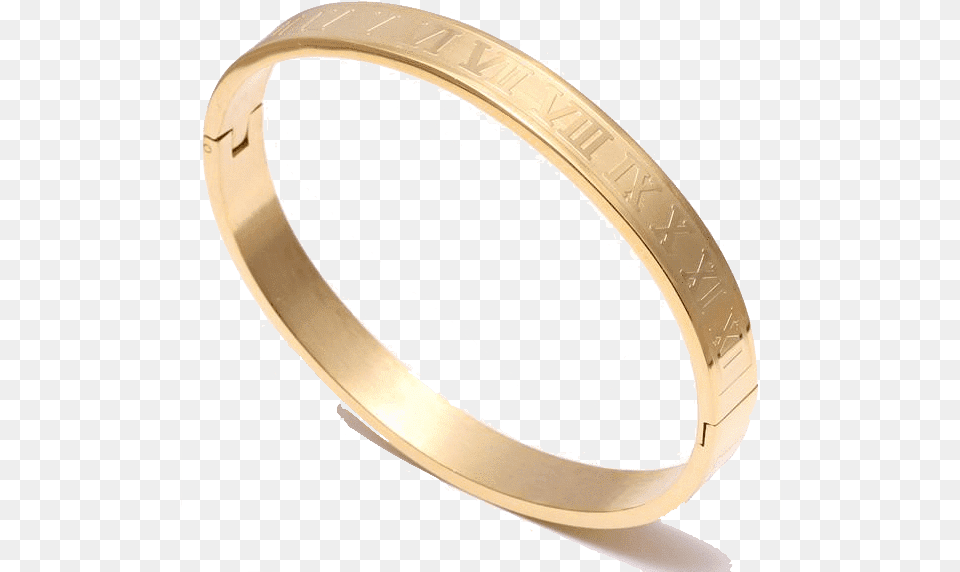 Road To Man Bracelets Roman Numeral Cuff Esclava De Numeros Romanos Hombre, Accessories, Jewelry, Gold, Ring Png Image