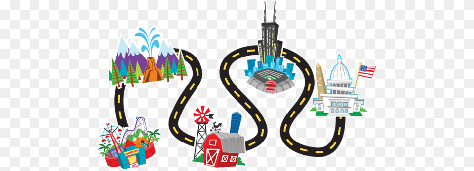 Road Trip Clip Art, City, Neighborhood, Urban, Street Free Png Download